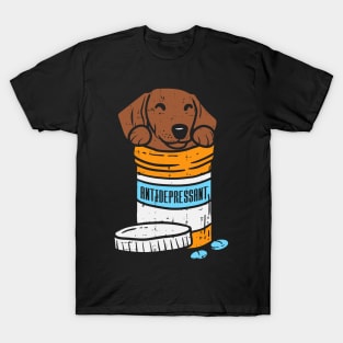 antidepressant cute dachshund T-Shirt